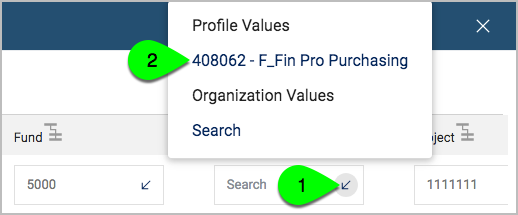 search for a profile value