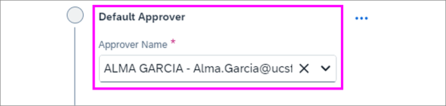choose alma garcia as default approver
