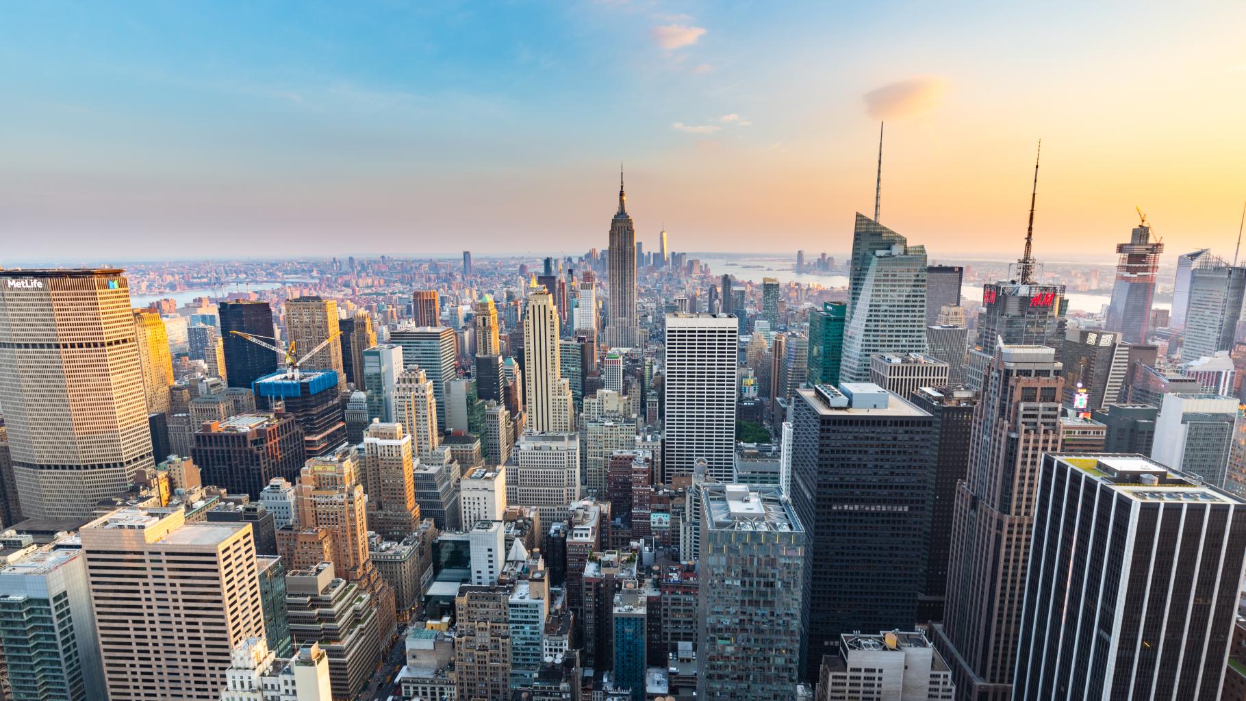 view of city from the sky