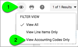 Eye and View Accounting Codes Only