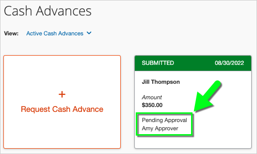 Pending Approval of Amy Approver