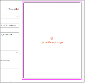 screenshot of upload receipt image window in MyExpense